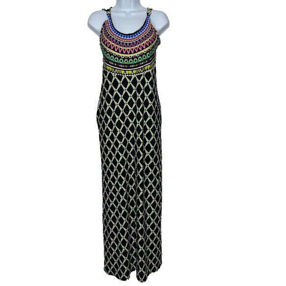 Trina Turk Maxi Dress Size M Kon Tiki Halter - Picture 2 of 16